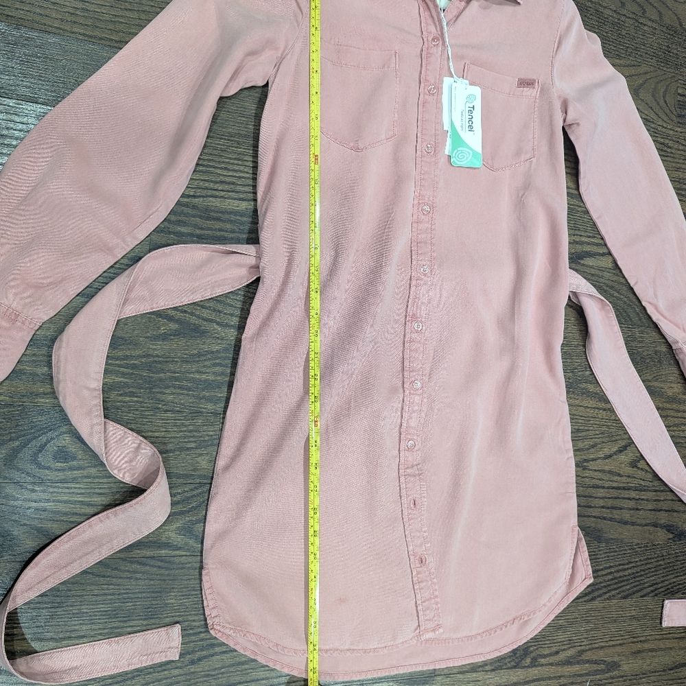 Guess Pink Button-Up Shirt Dress - Picture 8 of 9